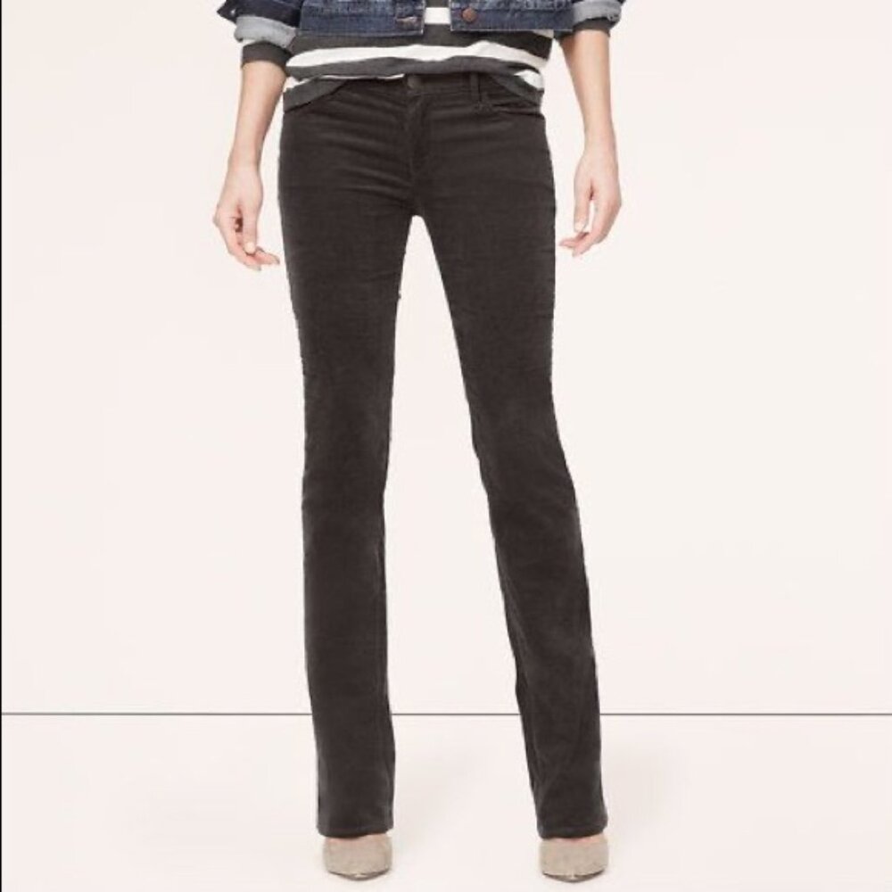 Ann Taylor LOFT Corduroy Modern Bootcut Pants Women's size 4 / 27 Grey